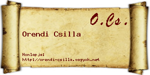 Orendi Csilla névjegykártya