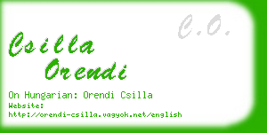 csilla orendi business card